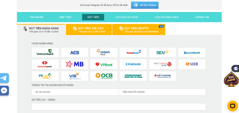 Cách rút tiền tại nhà cái Five88