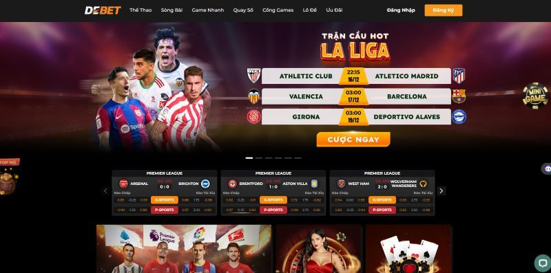 Update link chơi Debet mới nhất