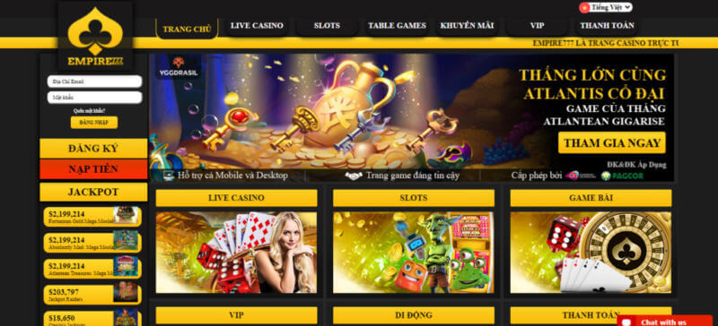 Khám phá EMPIRE777 – Nhà cái uy tín hàng đầu hiện nay