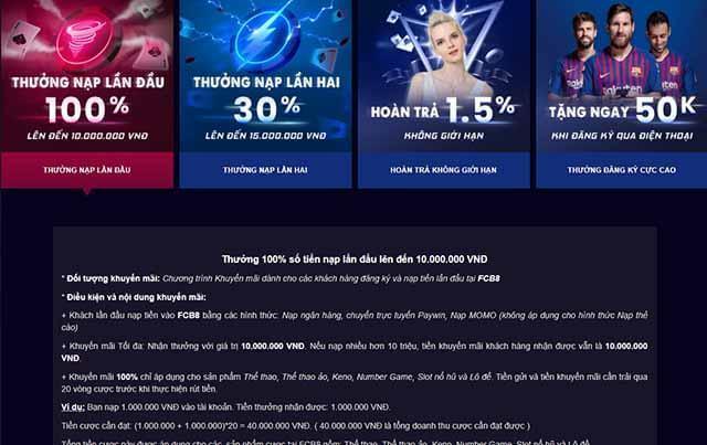 FCB8 – Ngôi sao mới nổi trên thị trường cá cược trực tuyến hiện nay