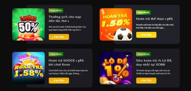 Revire chương trình khuyến mãi XO88 