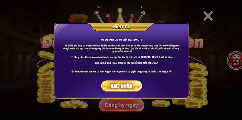 Khám phá loạt khuyến mãi 68 game bài siêu HOT